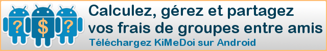 Grez vos comptes de groupes entre amis avec KimeDoi sur Android